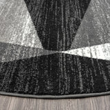 Adore Geometric Textural Rug – Grey