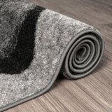 Adore Geometric Textural Rug – Grey