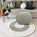 Braided Ottoman Pouffe Footstool Hand Knitted